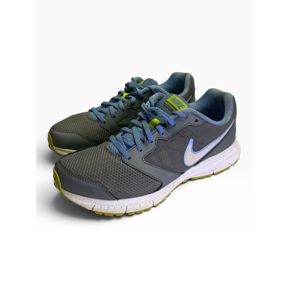 Nike Downshifter 6 Women's Running Shoes Size 9 Gray Blue Volt Green 684765-021
